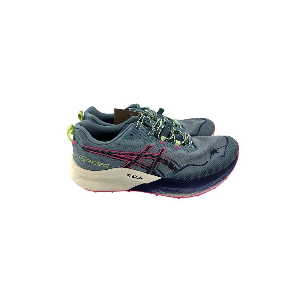Asics Fujispeed 2 Trail Sneakers Gris Blue Pink 1012B515-400 Women's Size 9.5